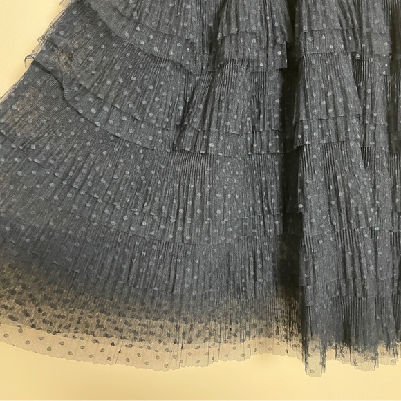 Collectif Vintage Black Courtney Swiss Dot Tiered Lace Swing Dress US 10 Retro - Picture 9 of 13